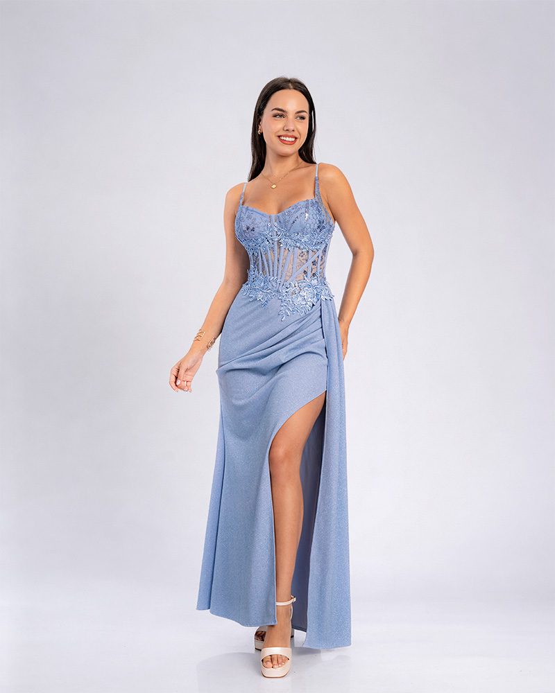Vestido Anthonieta – Colección Antonella – Celeste