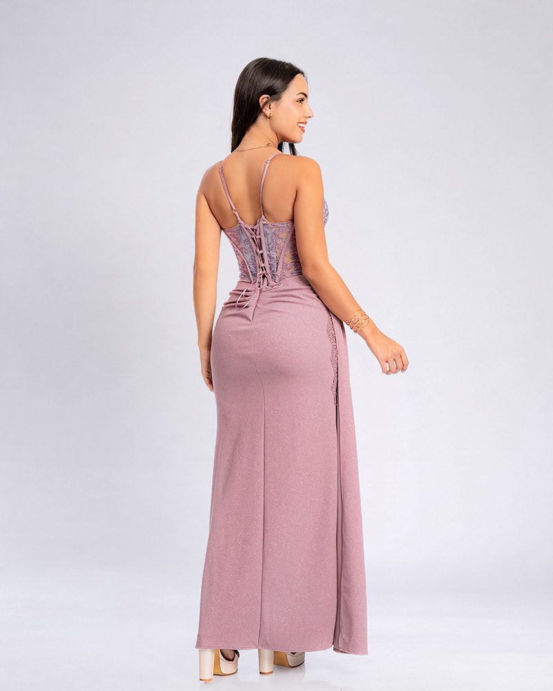 Vestido Belle – Colección Antonella – Palo Rosa