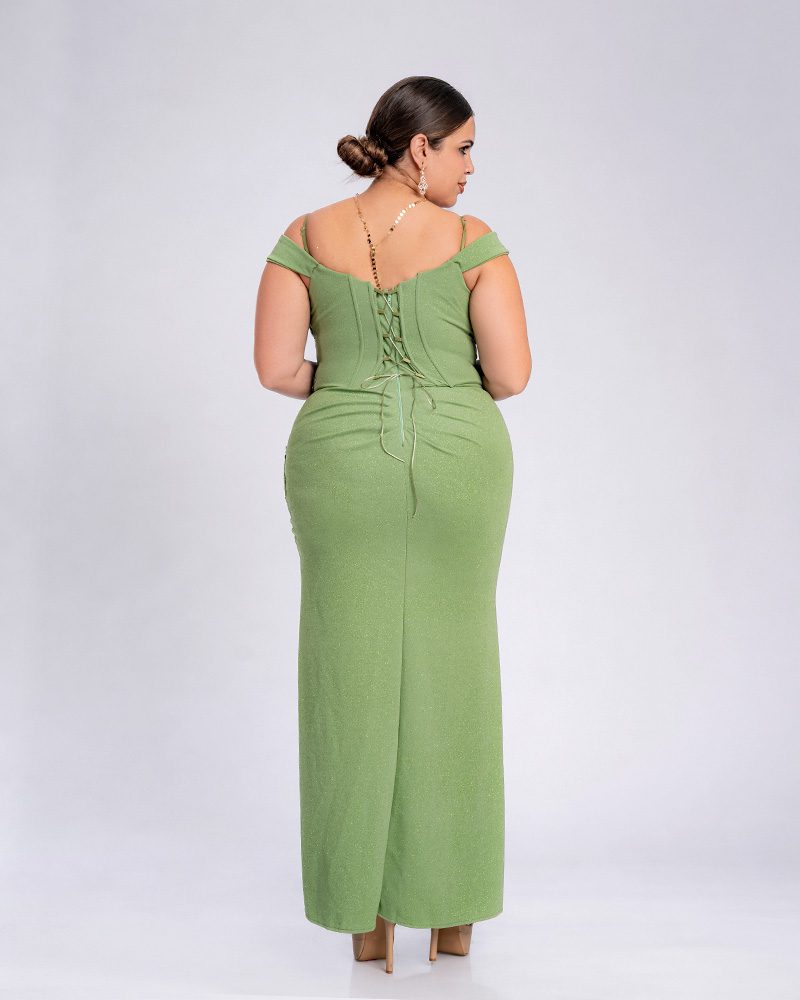 Vestido Aura – Colección Antonella – Olivo