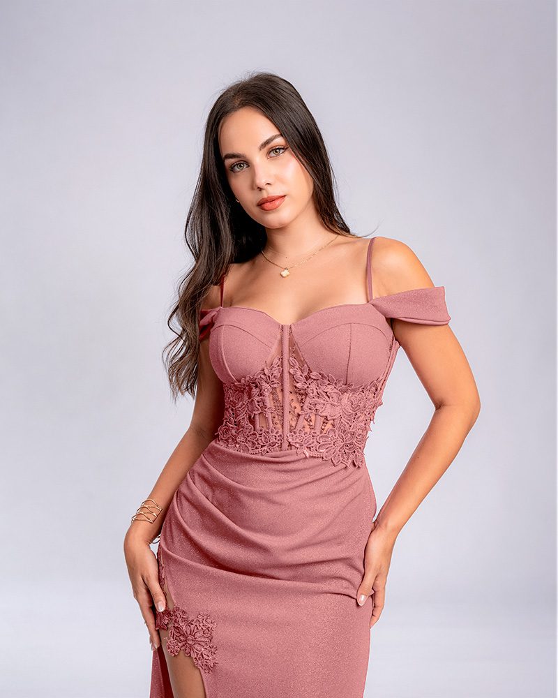 Vestido Aura – Colección Antonella – Palo Rosa