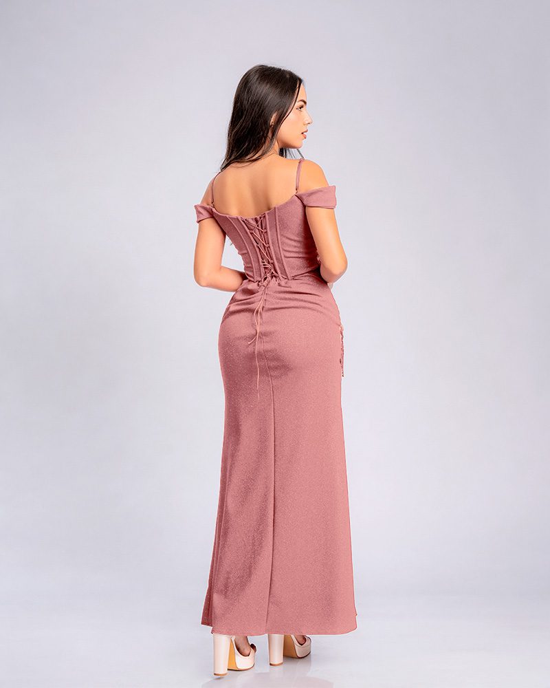 Vestido Aura – Colección Antonella – Palo Rosa