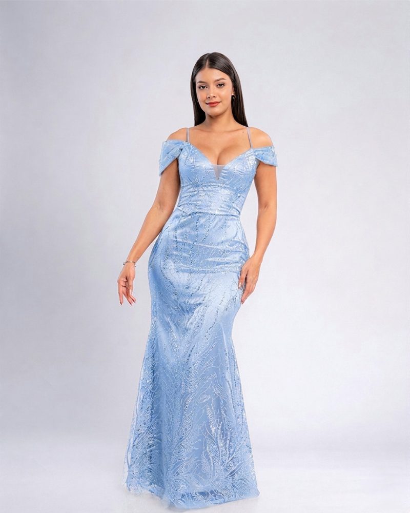 Vestido Ginevra – Colección Antonella – Celeste