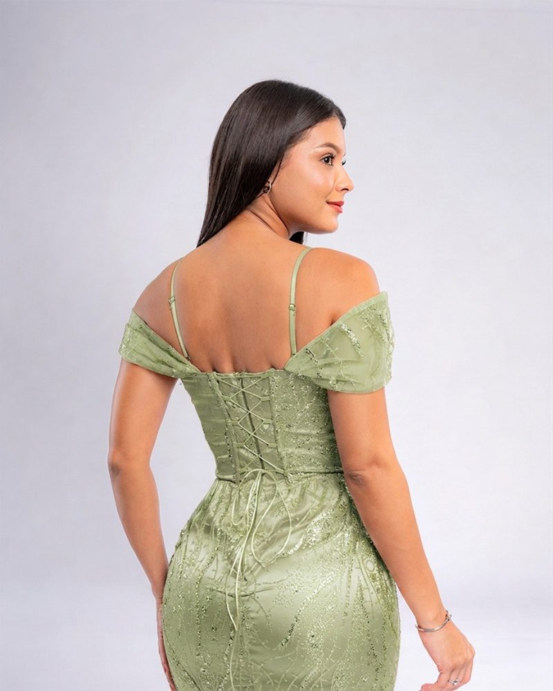 Vestido Ginevra – Colección Antonella – Olivo
