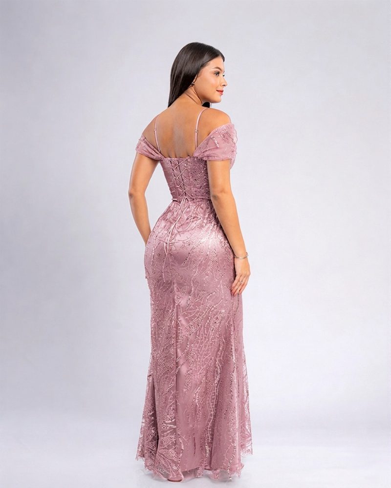 Vestido Ginevra – Colección Antonella – Palo Rosa