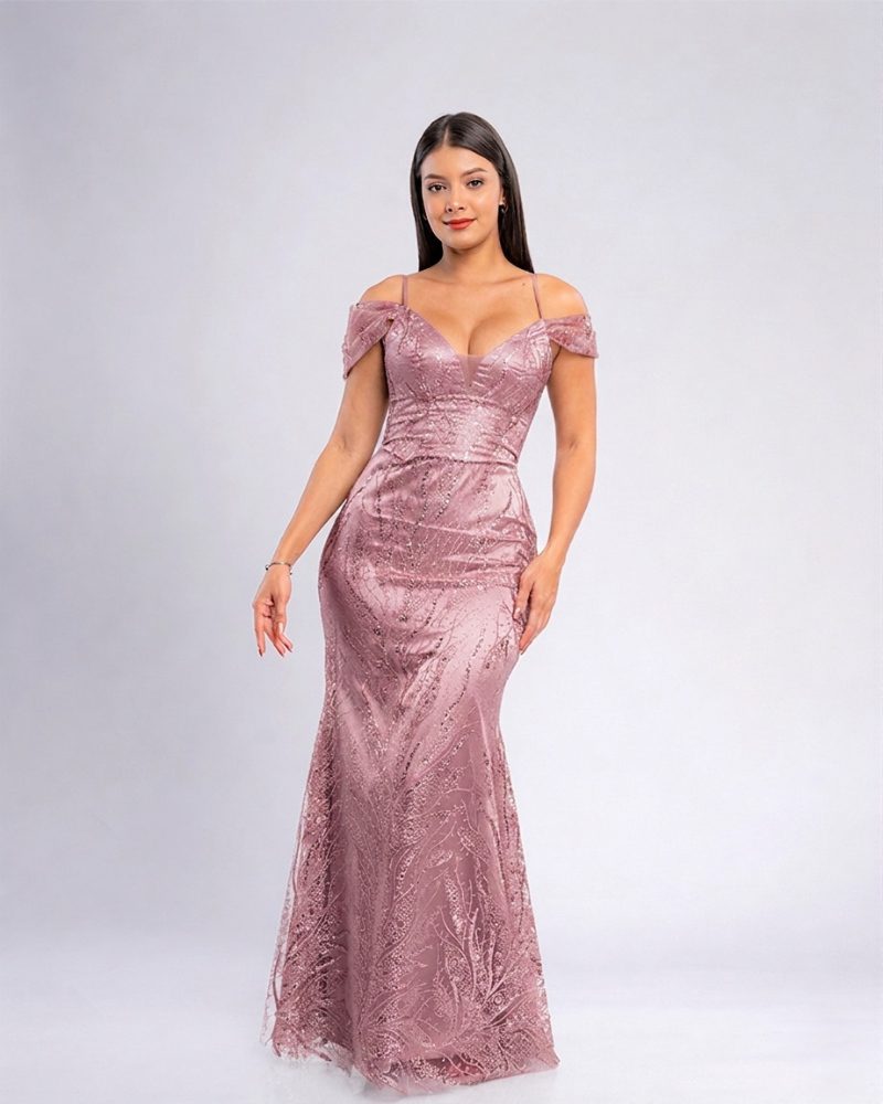 Vestido Ginevra – Colección Antonella – Palo Rosa