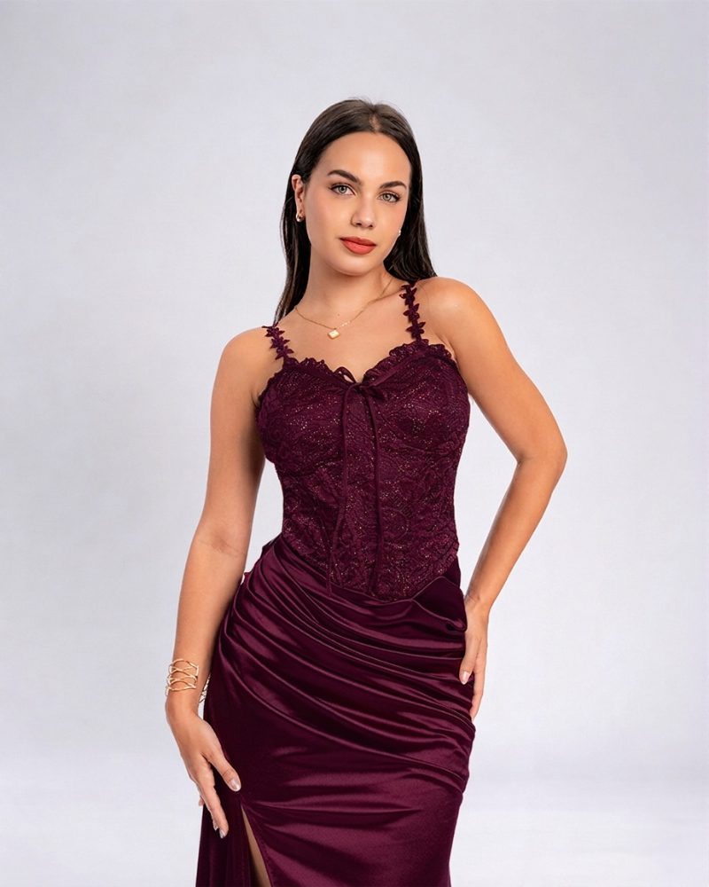 Vestido Julieta – Colección Antonella – Guinda