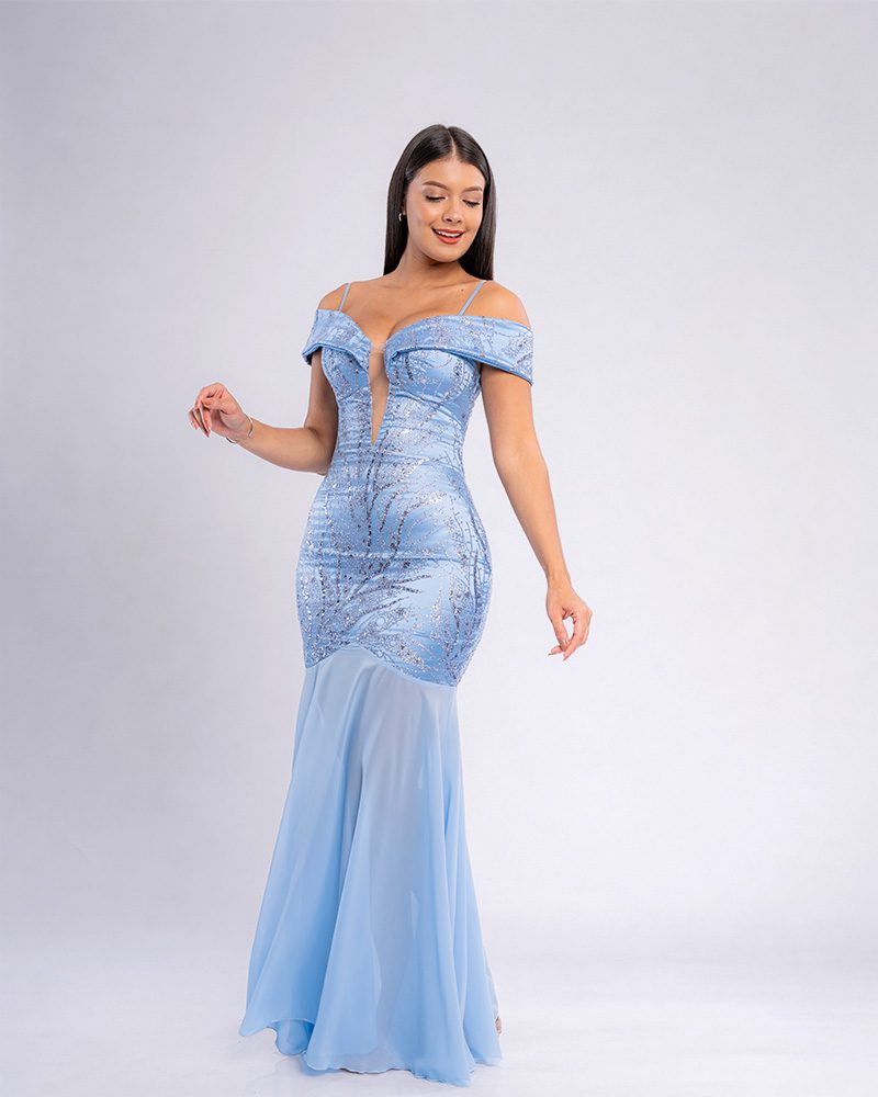 Vestido Khaterina – Colección Antonella – Celeste