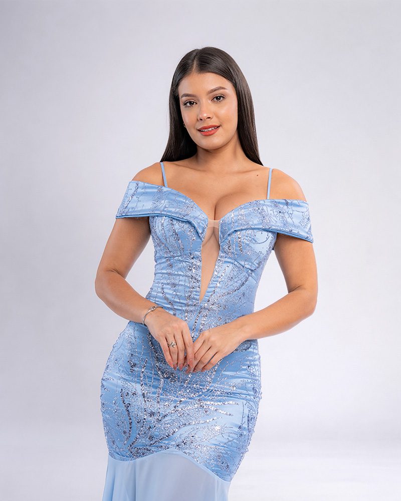 Vestido Khaterina – Colección Antonella – Celeste