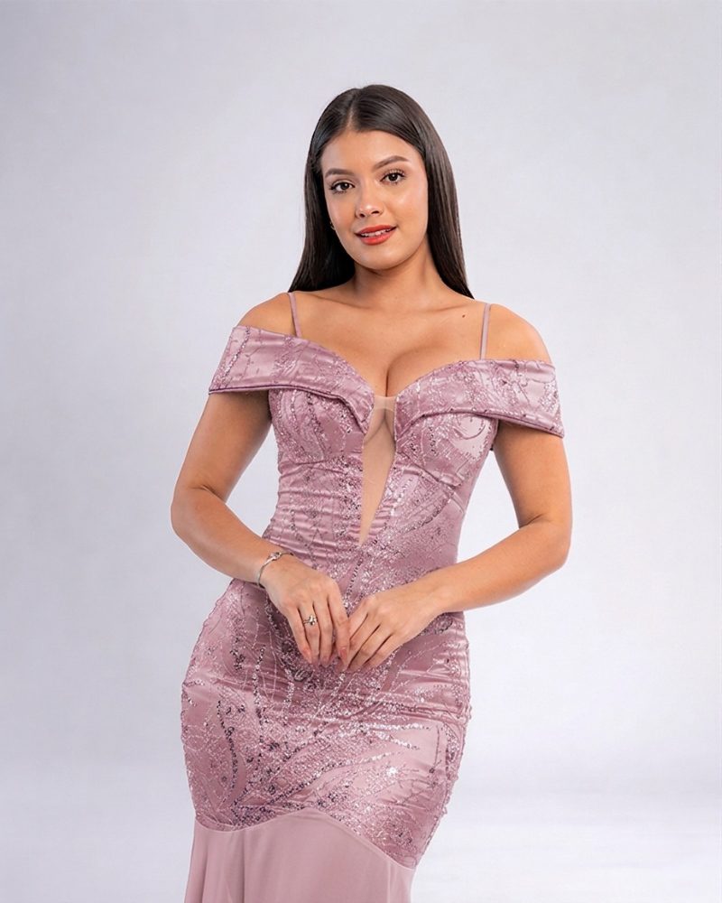 Vestido Khaterina – Colección Antonella – Palo Rosa