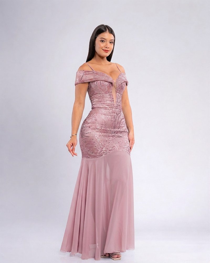 Vestido Khaterina – Colección Antonella – Palo Rosa