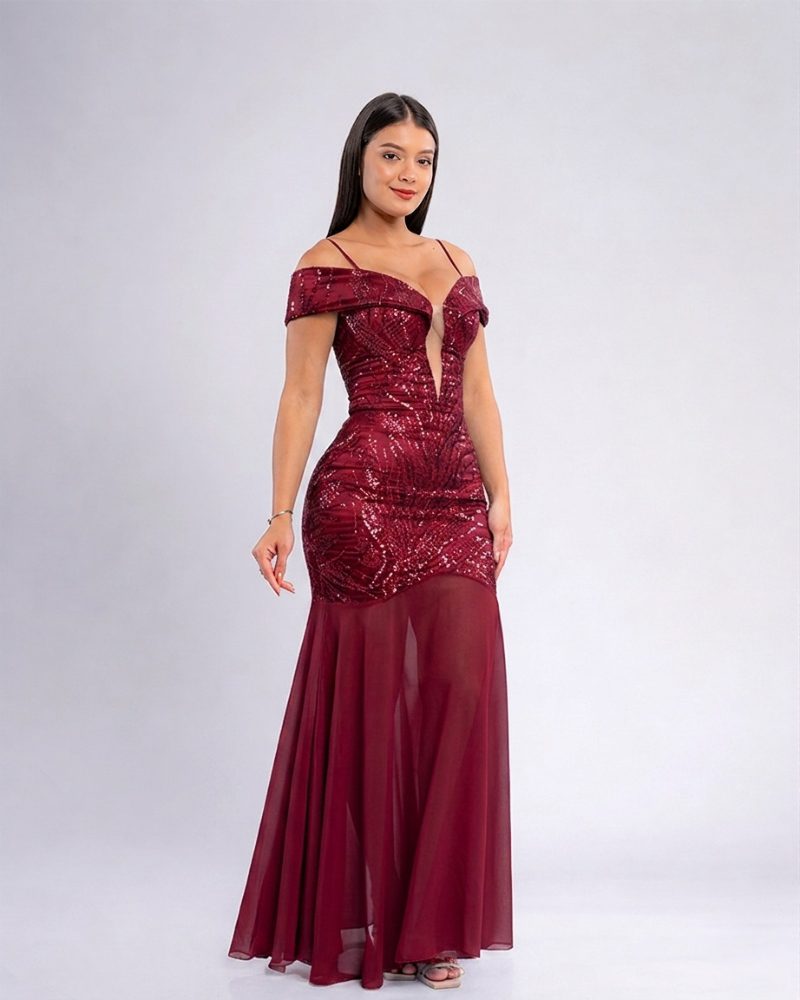 Vestido Khaterina – Colección Antonella – Vino
