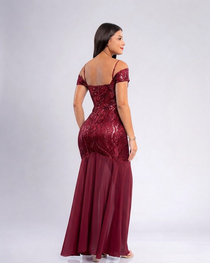 Vestido Khaterina – Colección Antonella – Vino
