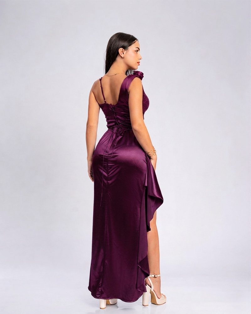 Vestido Leila – Colección Antonella – Guinda