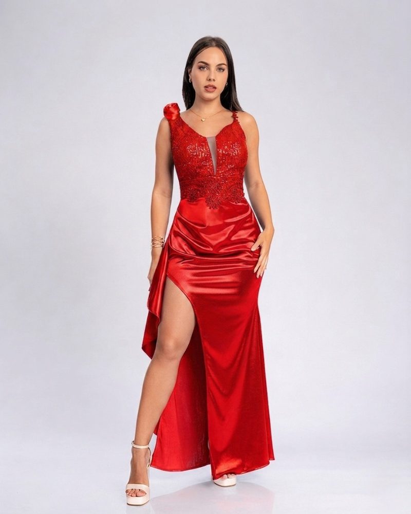 Vestido Leila – Colección Antonella – Rojo