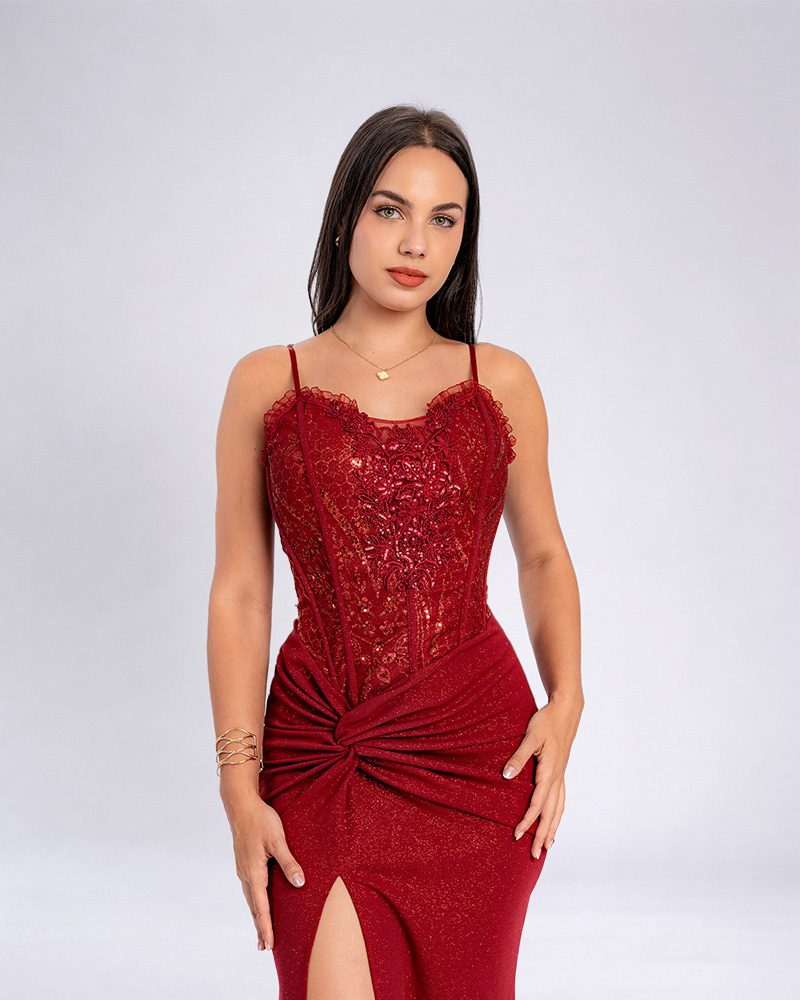 Vestido Madeleine – Colección Antonella – Vino