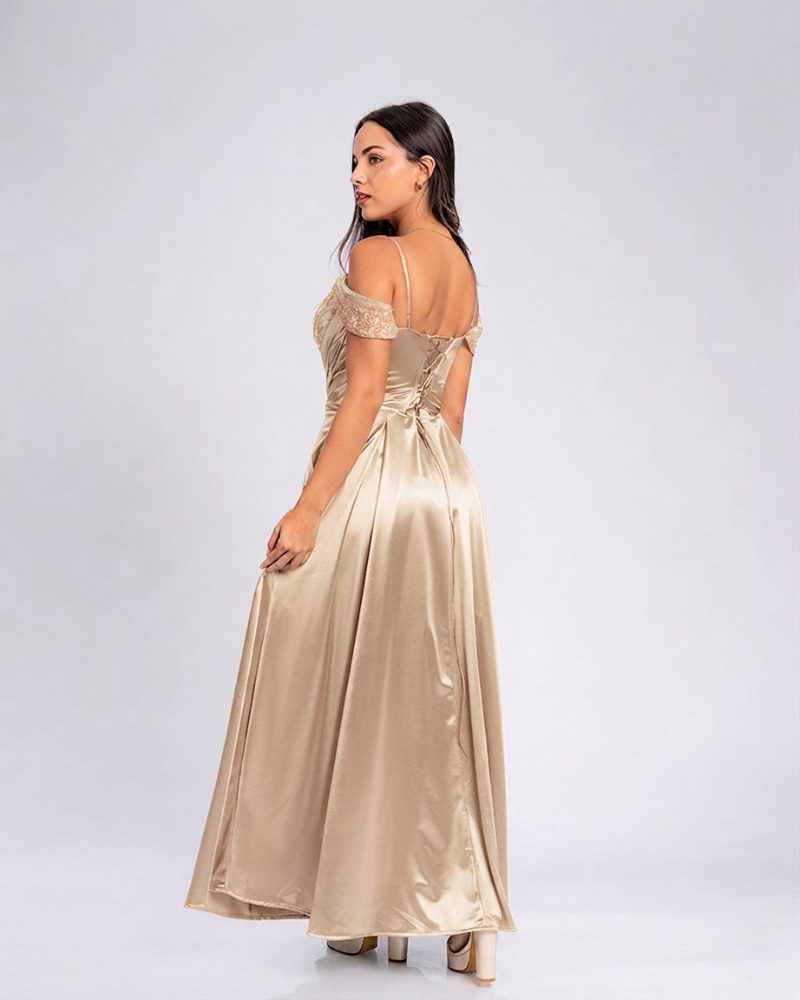 Vestido Orquidea – Colección Antonella – Beige