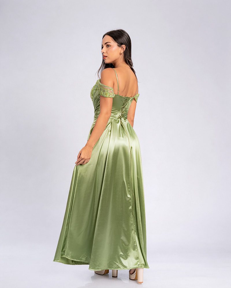 Vestido Orquidea – Colección Antonella – Olivo