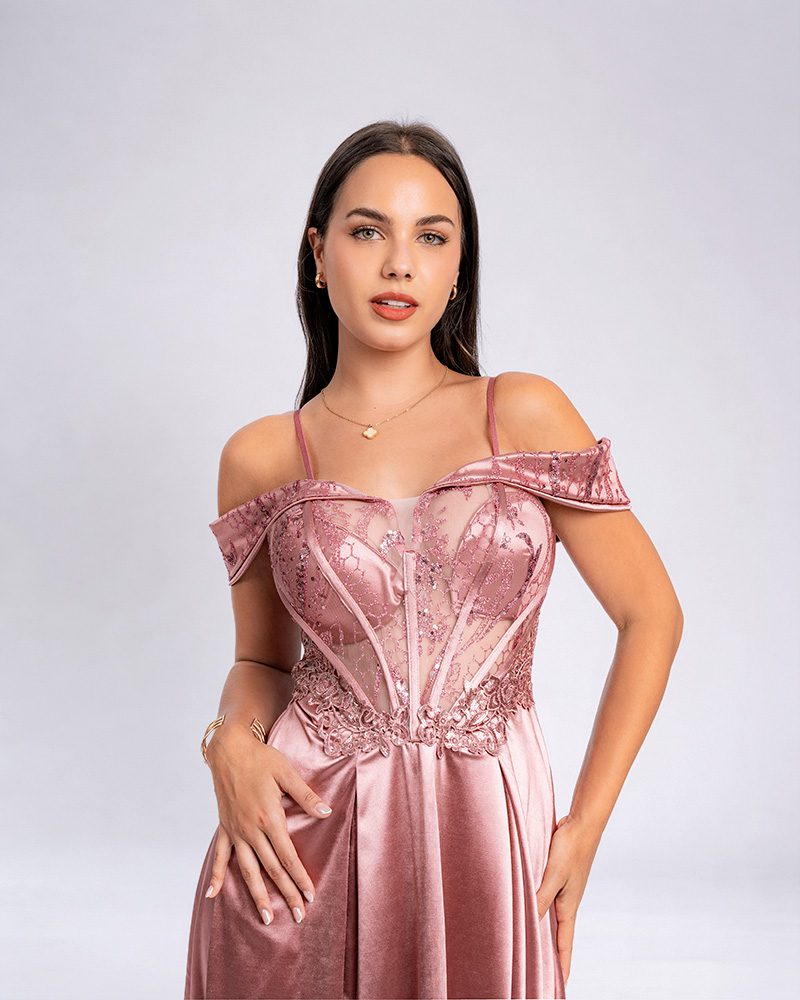 Vestido Rouse – Colección Antonella – Palo Rosa