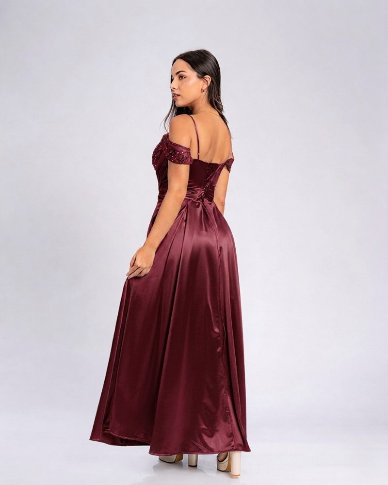 Vestido Orquidea – Colección Antonella – Vino