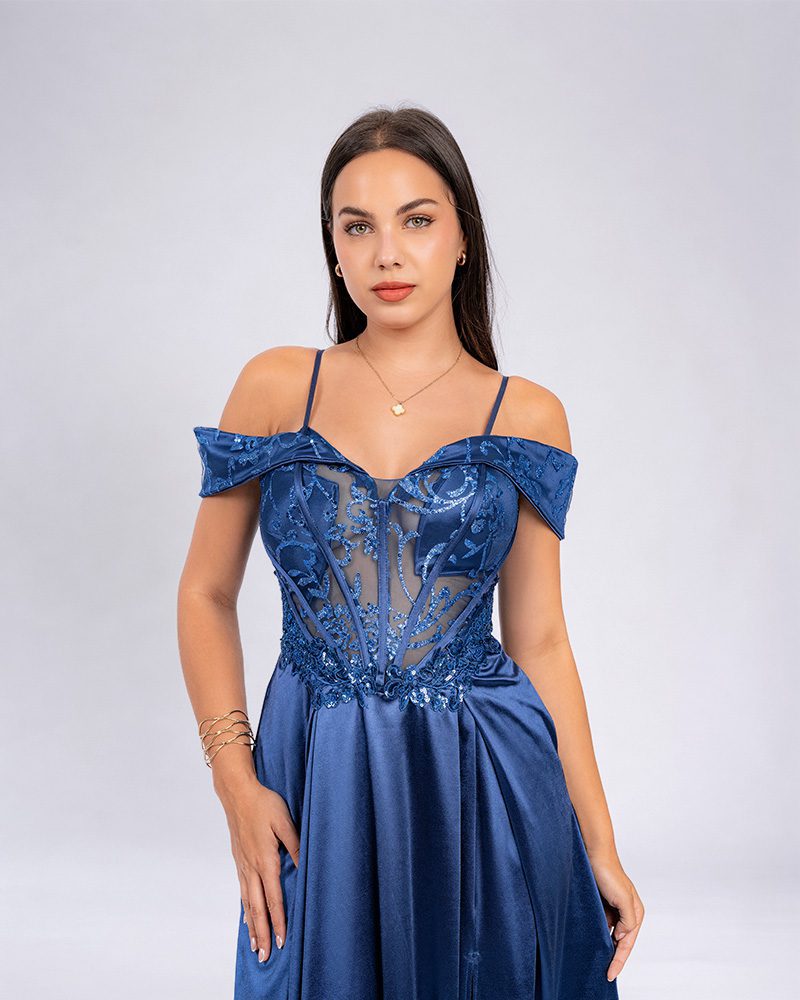 Vestido Rouse – Colección Antonella – Acero
