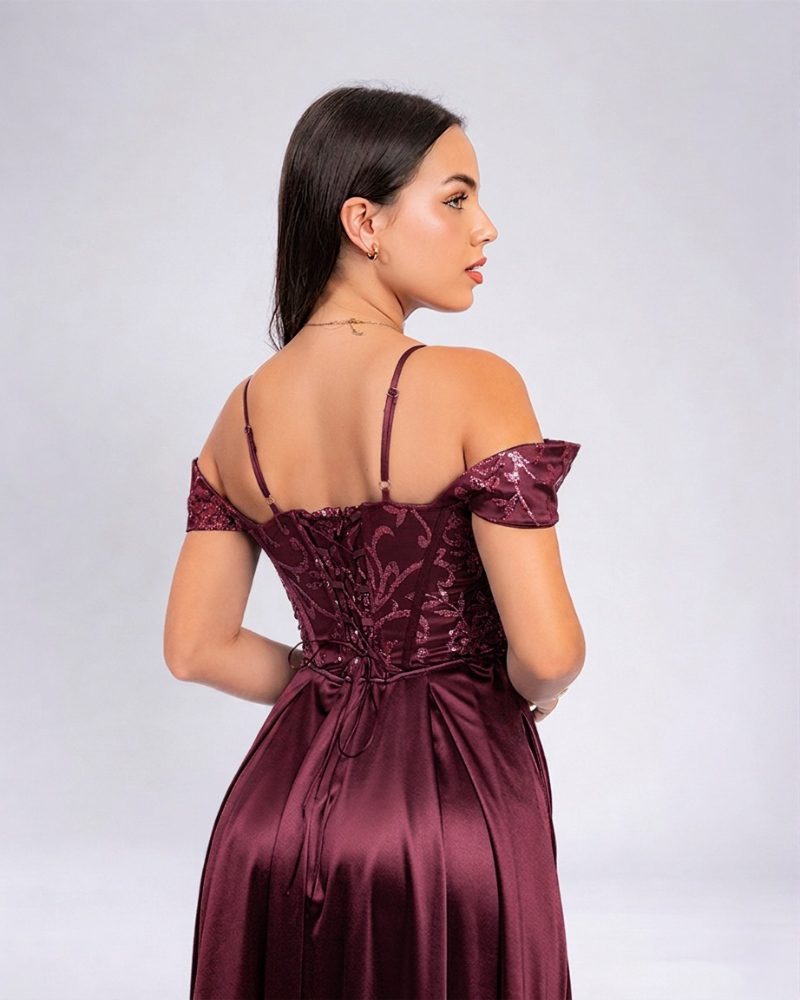 Vestido Rouse – Colección Antonella – Vino