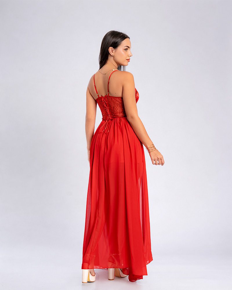 Vestido Silvana – Colección Antonella – Rojo