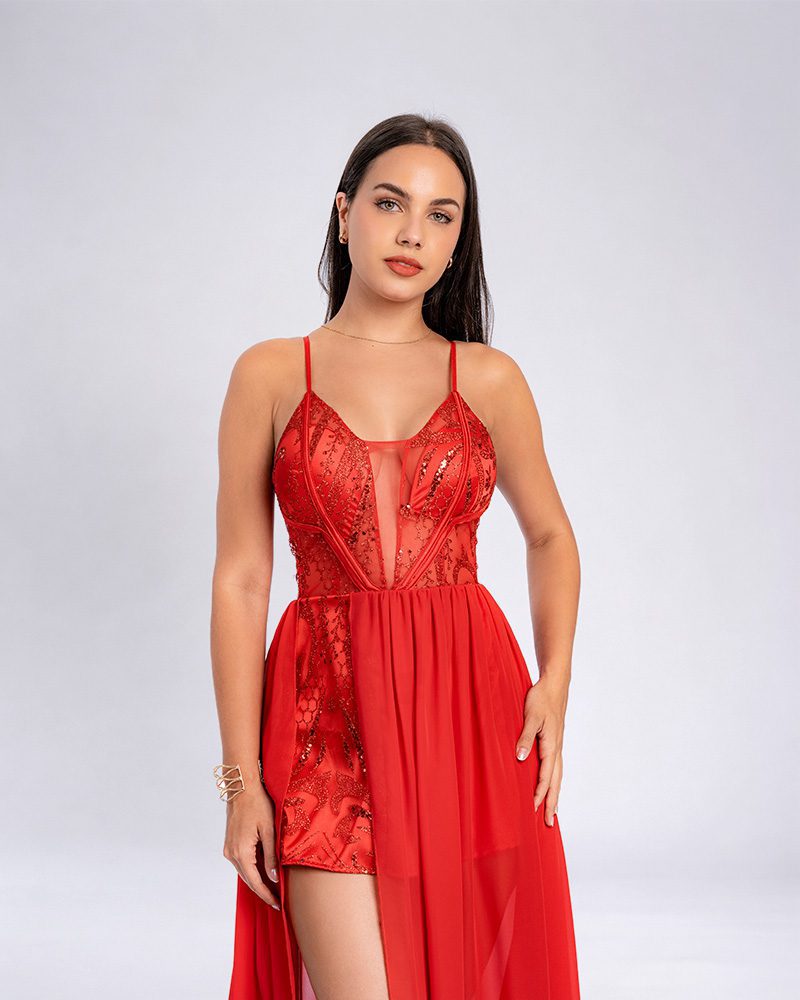 Vestido Silvana – Colección Antonella – Rojo
