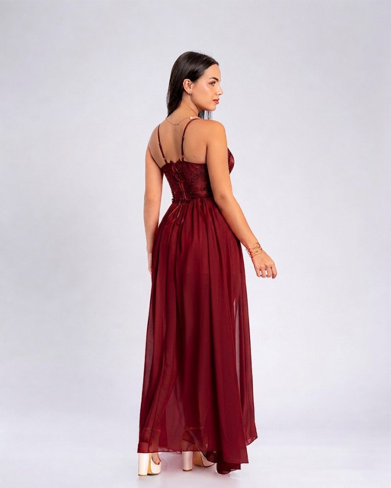Vestido Silvana – Colección Antonella – Vino