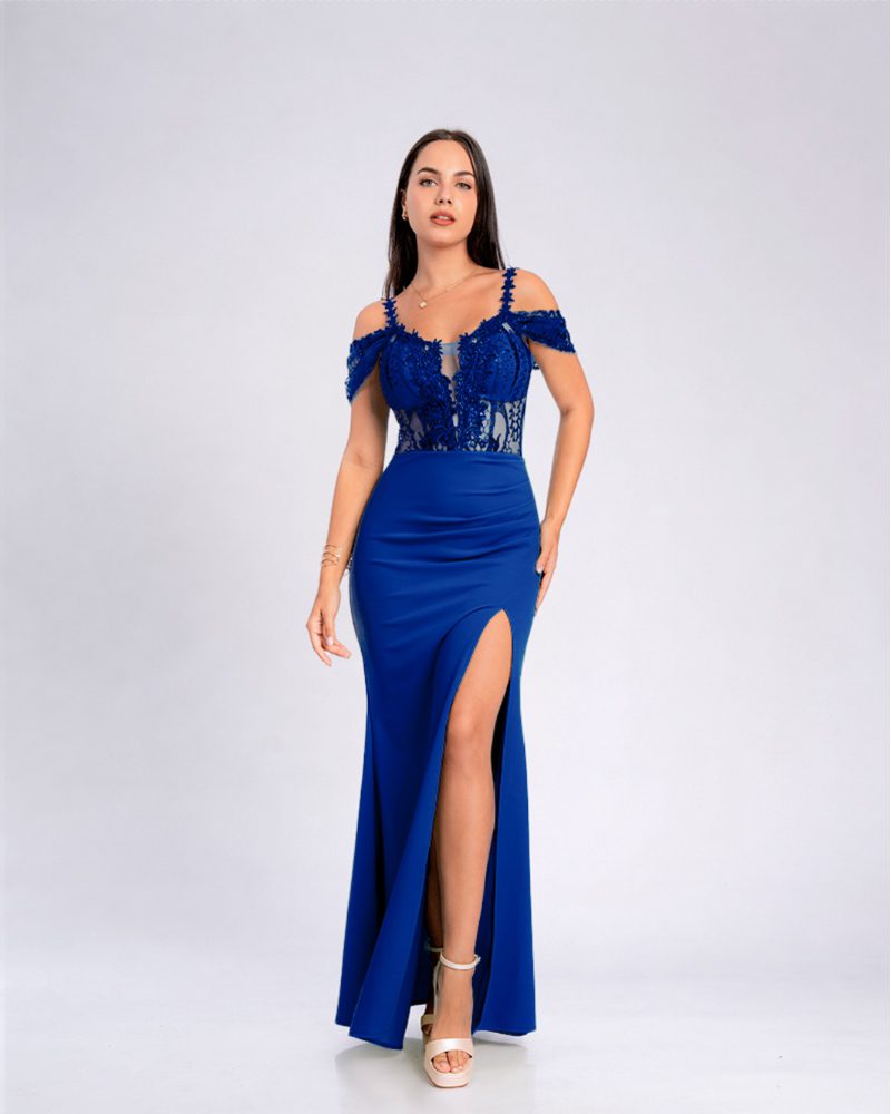 Vestido Alana – Colección Antonella – Azulino