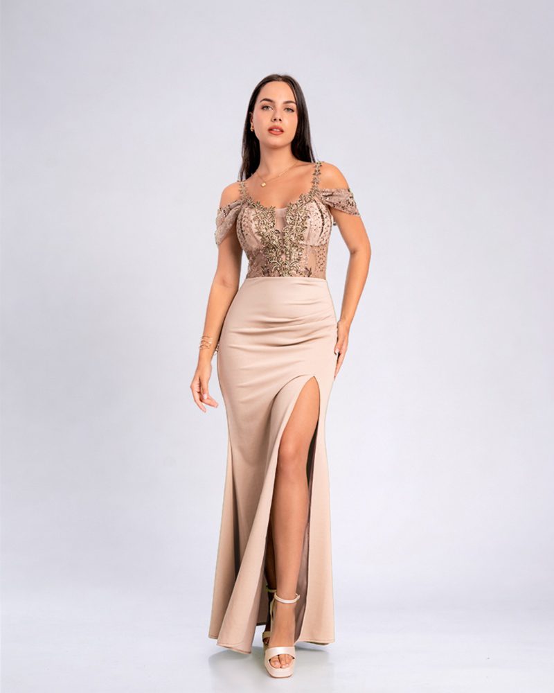 Vestido Alana – Colección Antonella – Beige