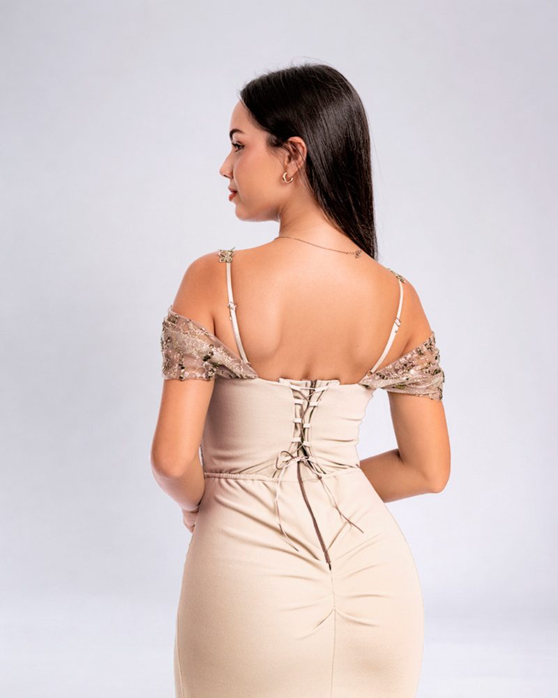 Vestido Alana – Colección Antonella – Beige