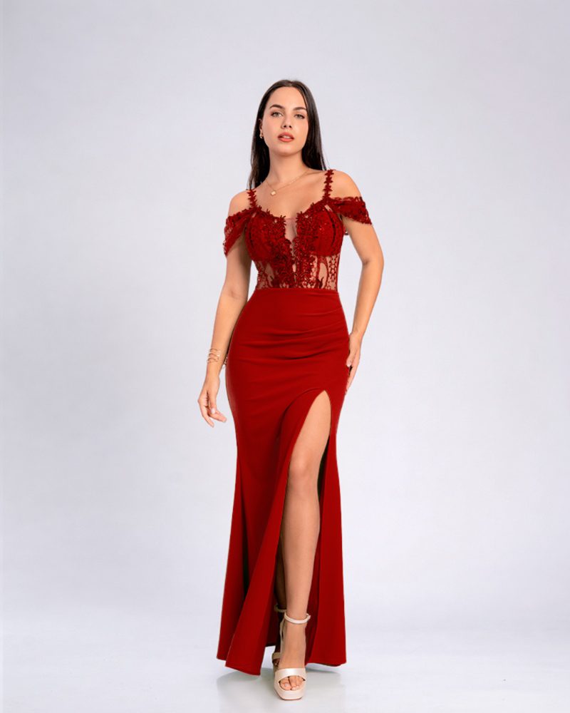 Vestido Alana – Colección Antonella – Rojo