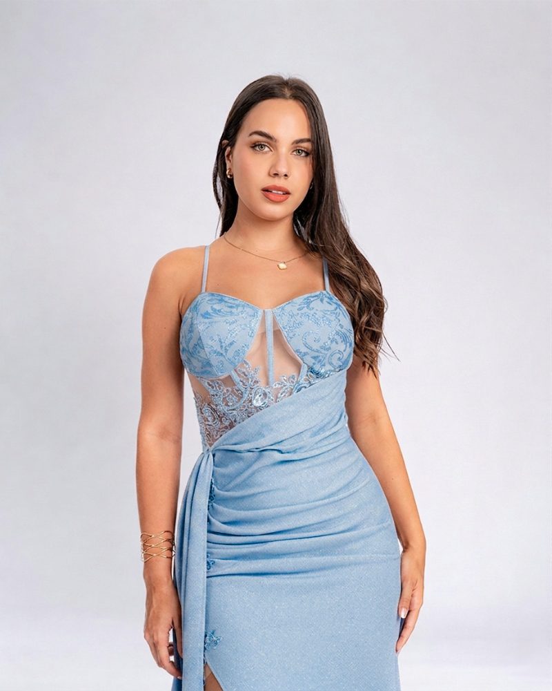 Vestido Belle – Colección Antonella – Celeste