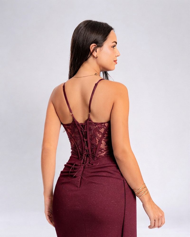 Vestido Belle – Colección Antonella – Vino