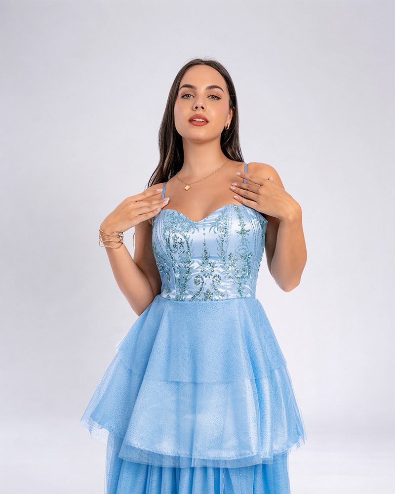 Vestido Blue Bella – Colección Antonella – Celeste