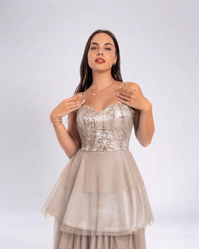 Vestido Blue Bella – Colección Antonella – Nude