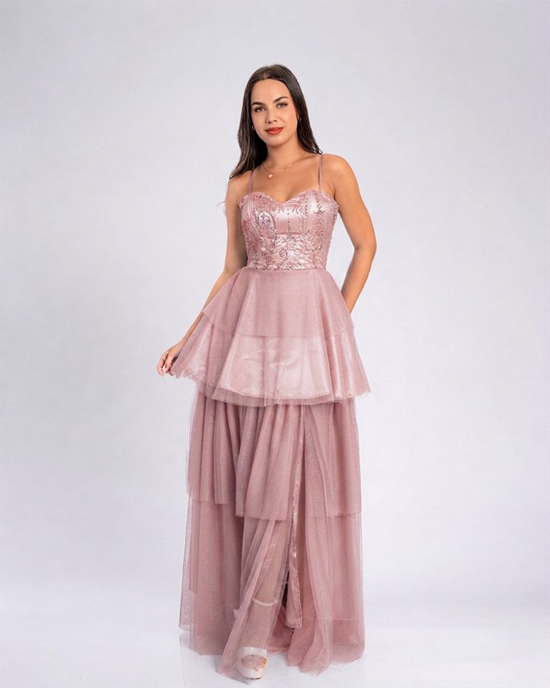 Vestido Blue Bella – Colección Antonella – Palo Rosa