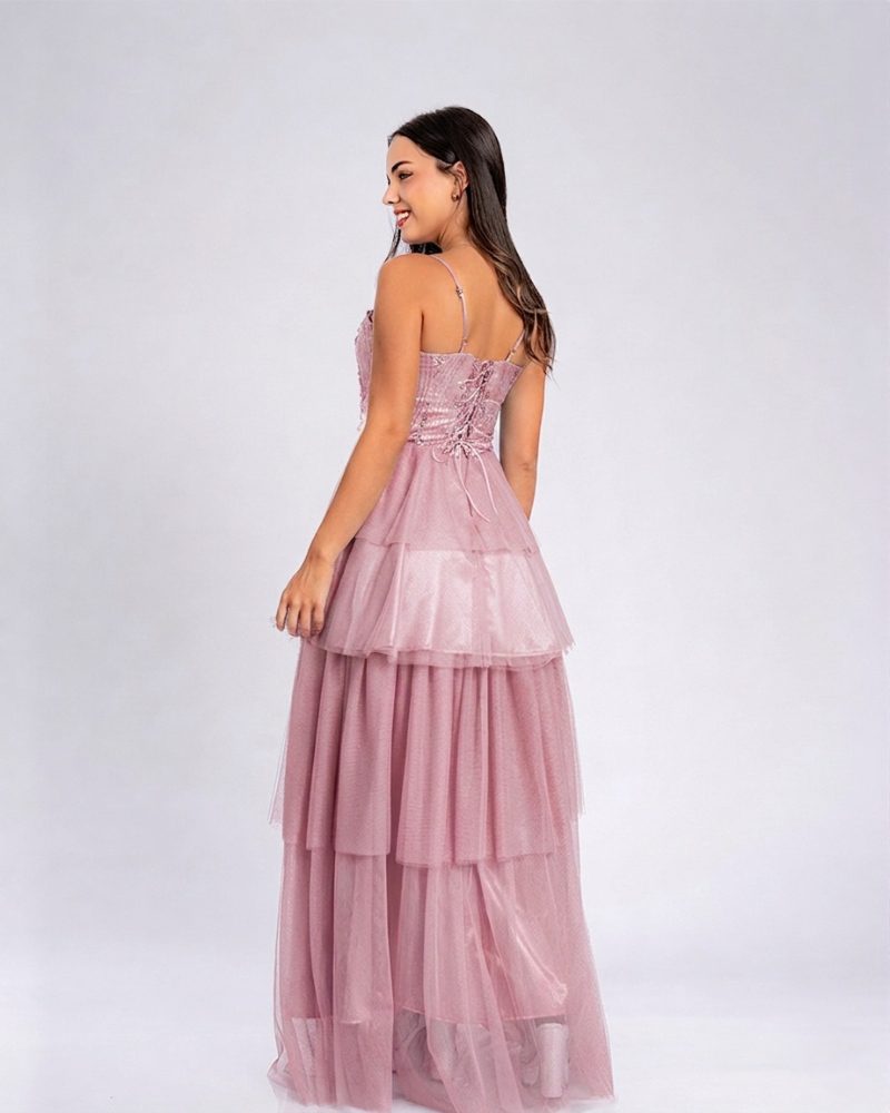 Vestido Blue Bella – Colección Antonella – Palo Rosa