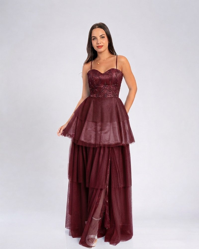 Vestido Blue Bella – Colección Antonella – Vino