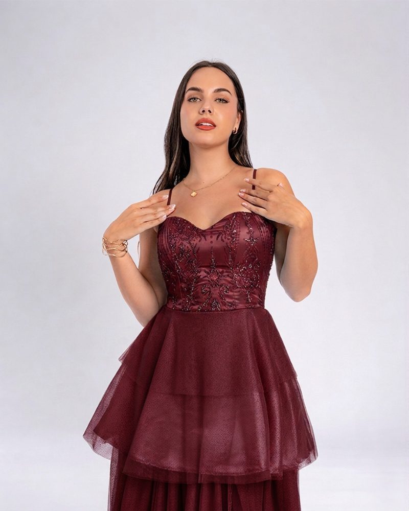 Vestido Blue Bella – Colección Antonella – Vino