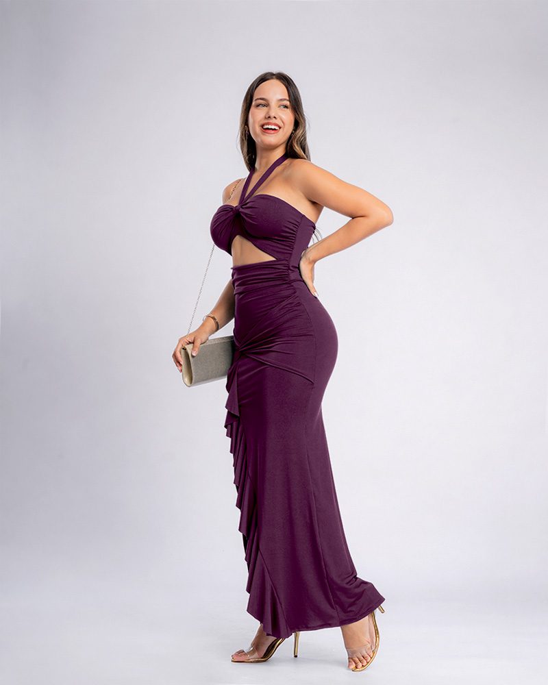 Vestido Leya – Guinda