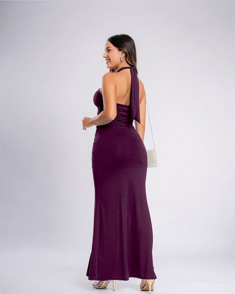 Vestido Leya – Guinda