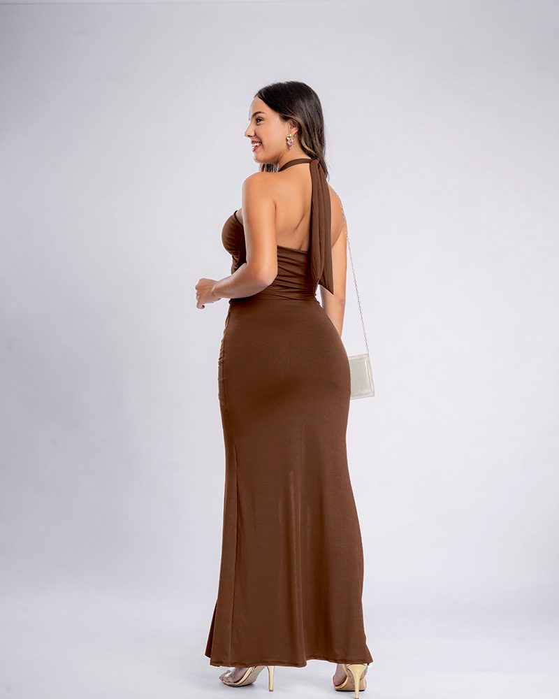 Vestido Leya – Marrón