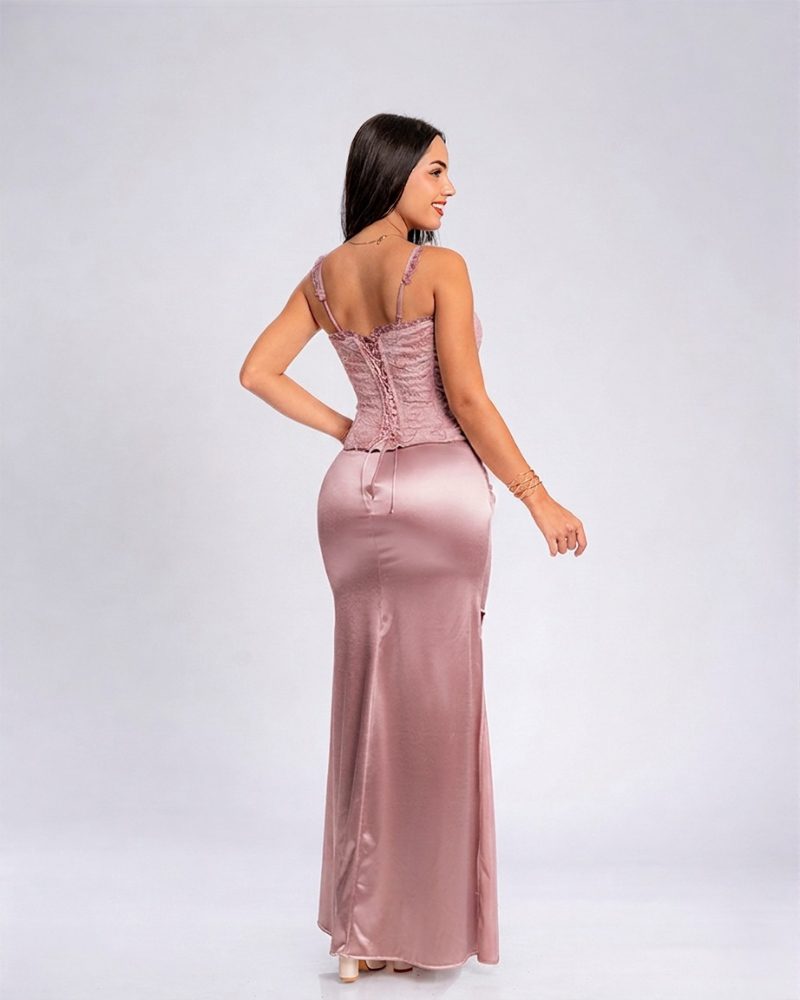 Vestido Luna – Colección Antonella – Palo Rosa