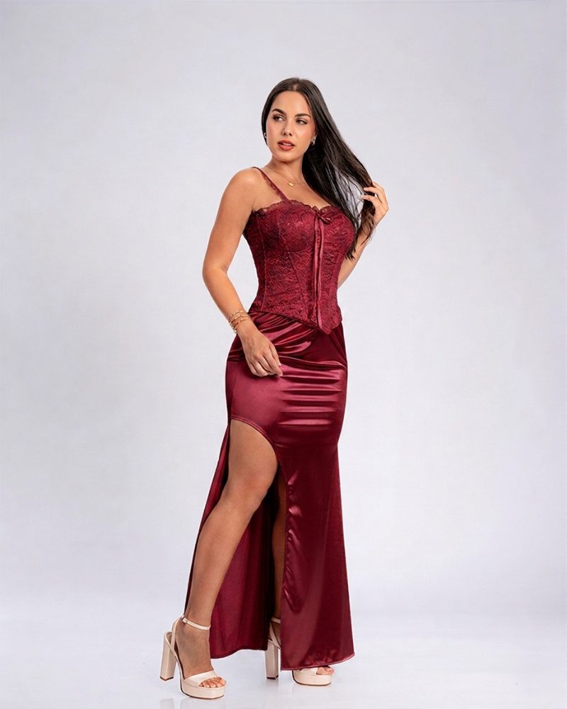 Vestido Luna – Colección Antonella – Vino
